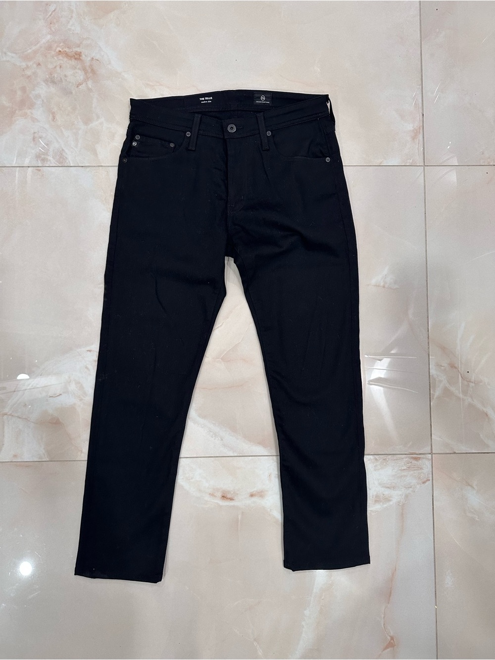 Ag Adriano Goldschmied Slim Straight Jeans in Black